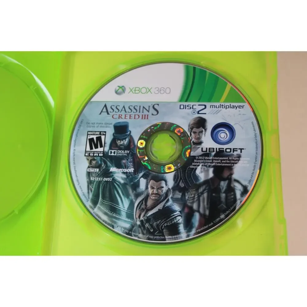 Assassin's Creed III (Microsoft Xbox 360) Authentic, Tested/works great